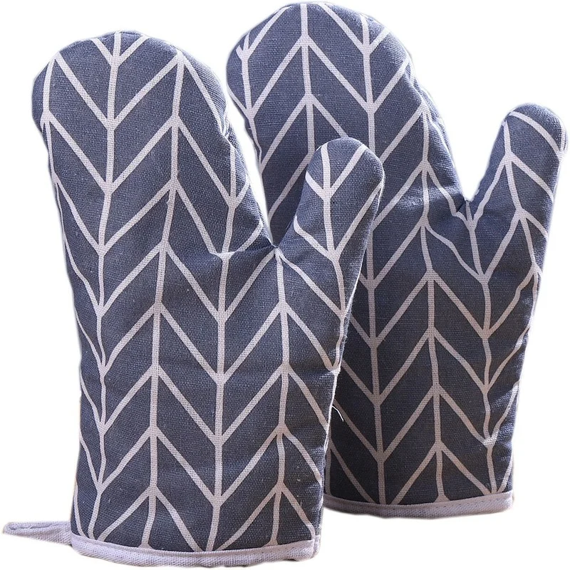 

Перчатки для микроволновки, держатель для кастрюль, утолщенные хлопковые кухонные инструменты из полиэстера для выпечки, термостойкие Нес...