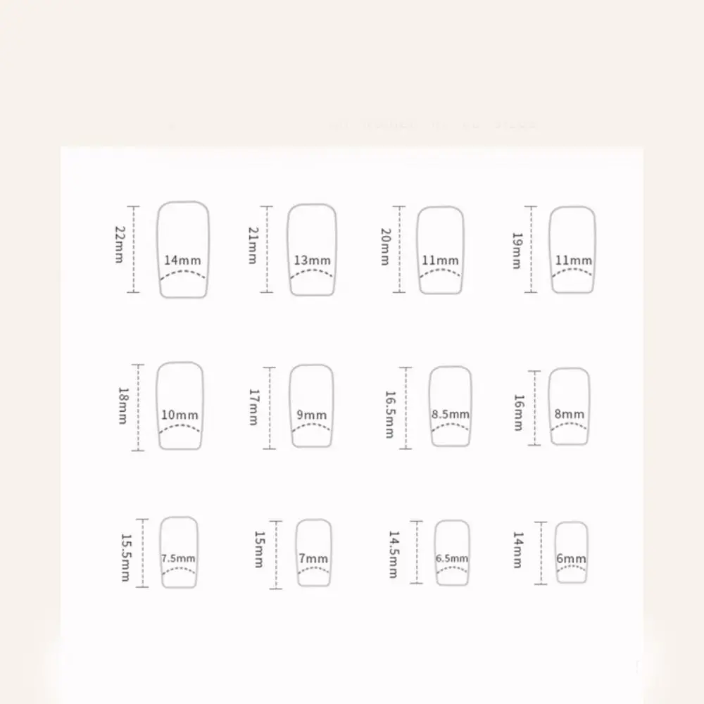 Новые длинные квадратные накладные ногти Aurora для французского маникюра съемные