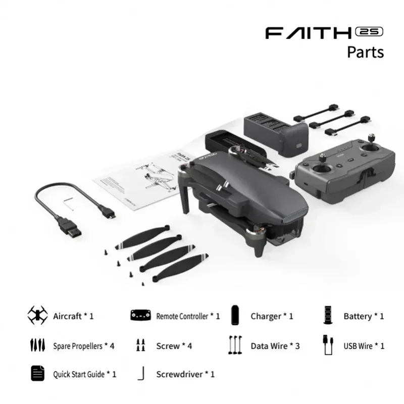 

HJ Faith 2S In Stock Genuine Fortable 4K Video 25 Mins Time 3KM Flight DistanceToy