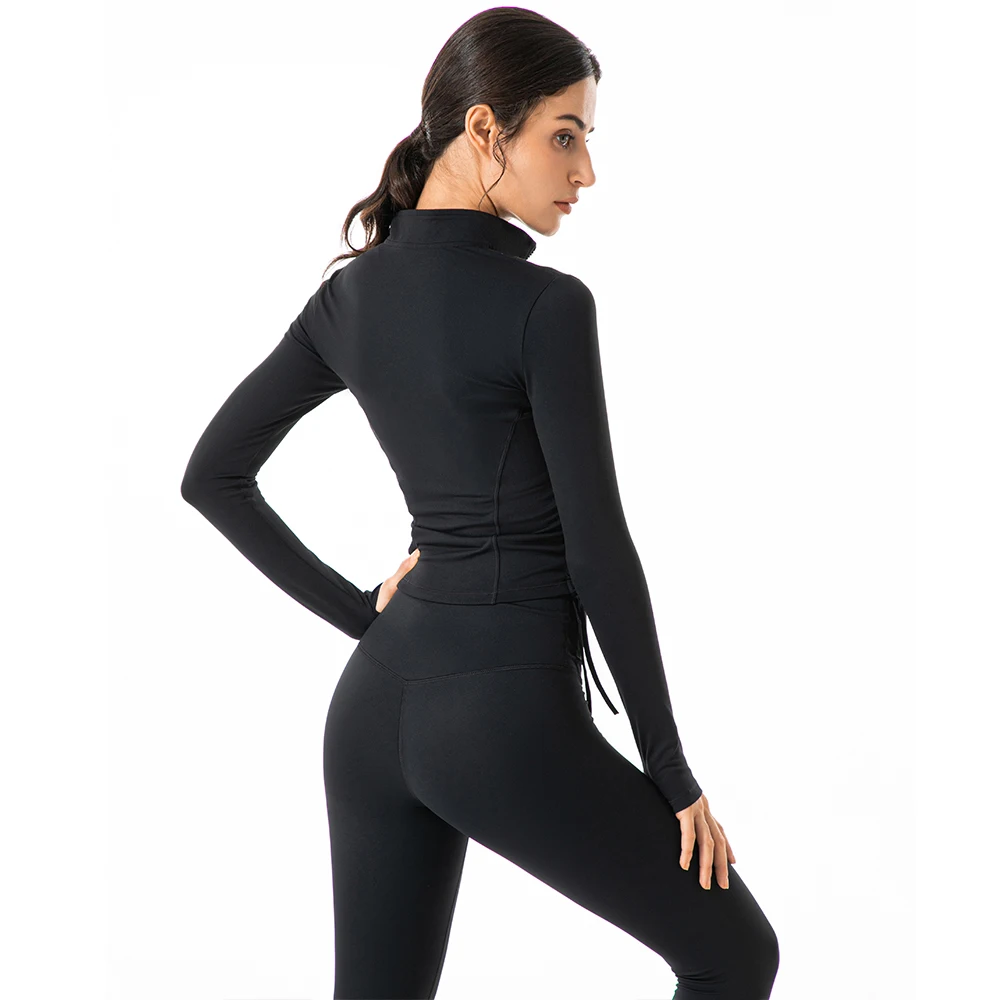 Боковой эластичный шнур для облегающей спортивной куртки с длинным рукавом