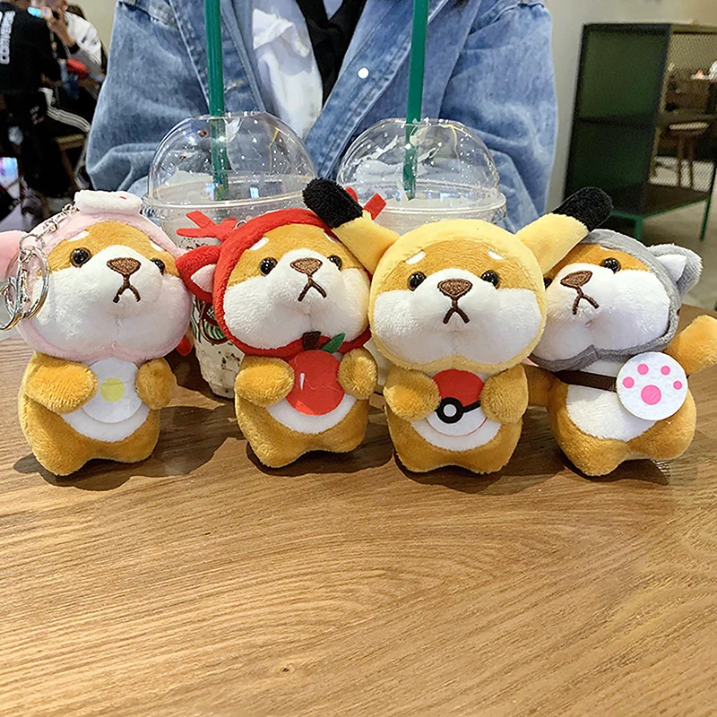 

15cm Cute Plush Corgi Dog Keychain Cartoon Soft Stuffed Puppy Dog Doll Pendant Kawaii Shiba Inu Women Bag Charm Jewelry Kid Toys