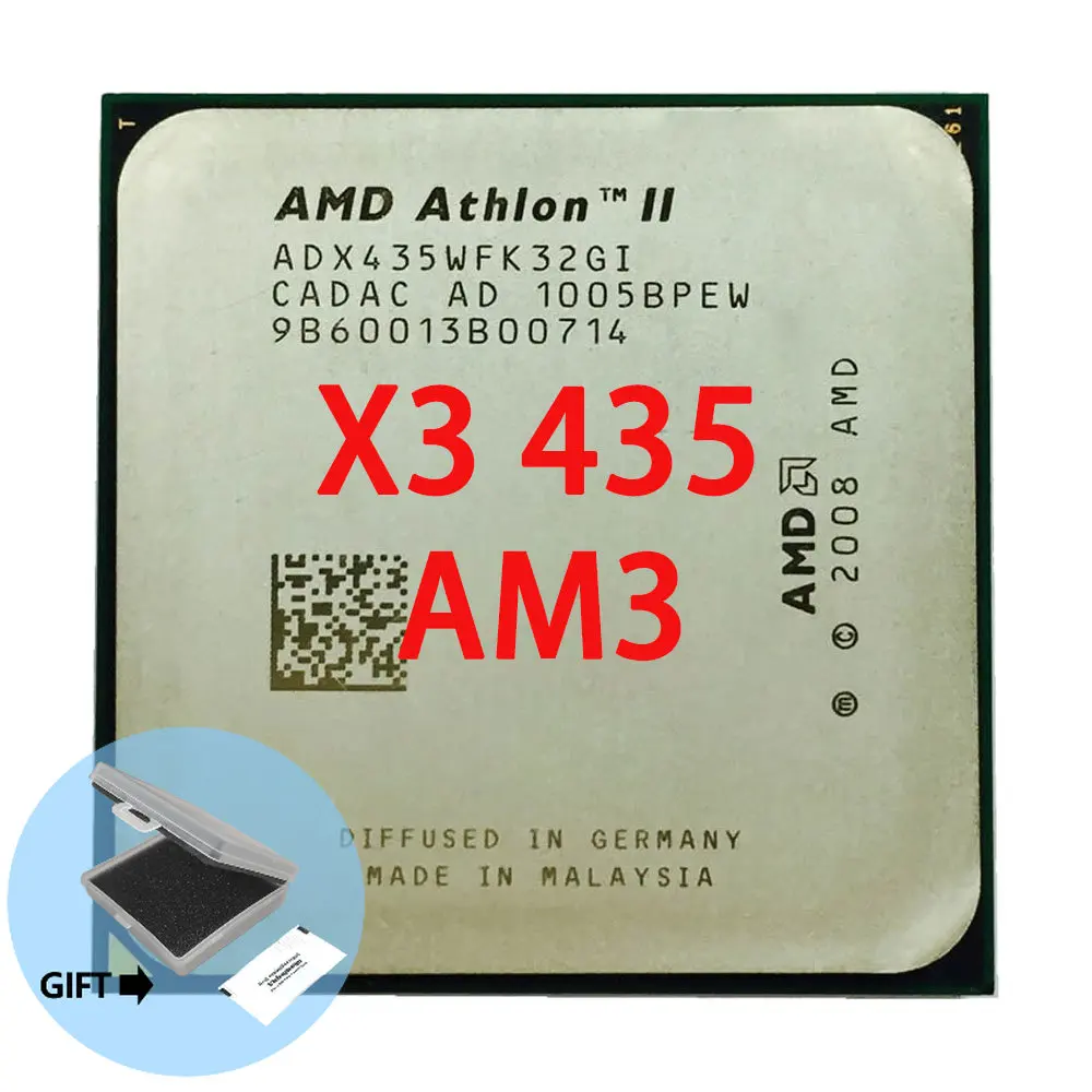 

AMD Athlon II X3 435 2.9 GHz Triple-Core CPU Processor ADX435WFK32GI Socket AM3