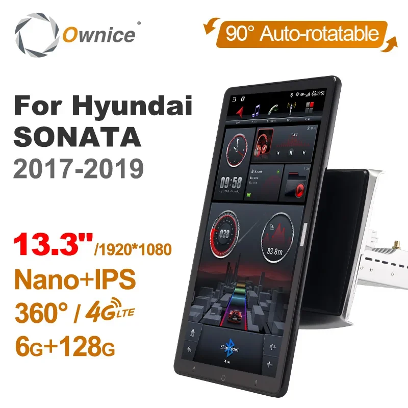 Автомагнитола 1920*1080 1080P Android 10 0 для HYUNDAI SONATA 2017-2019 видеомагнитола 13 3 дюйма Поворот