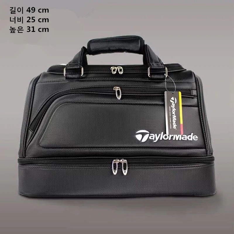 

Boston Bag Golf Bag PU Waterproof Clothing Bag Large Capacity Independent Shoe Area Golf Accessories Men Handbag