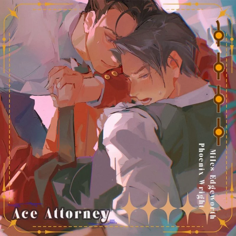 Игра амбисит Эйс атторен Феникс Райт изысканный Rediing Note лазерный билет Крест