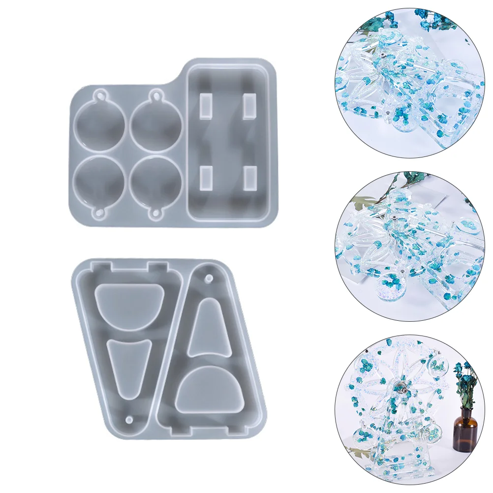 

1 Set of Silicone Ferris Wheel Mould DIY Sky Wheel Ornament Mould DIY Mold