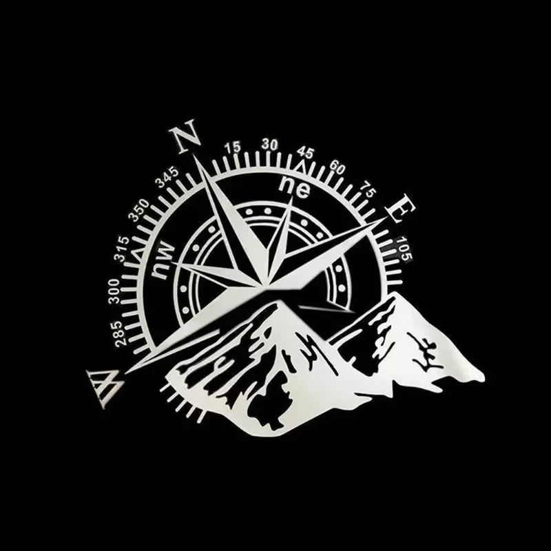

48*34cm Off-road Compass Car Sticker Rose Navigate Vinyl Sticker Decal Car Truck Auto Laptop Car Door and Hood