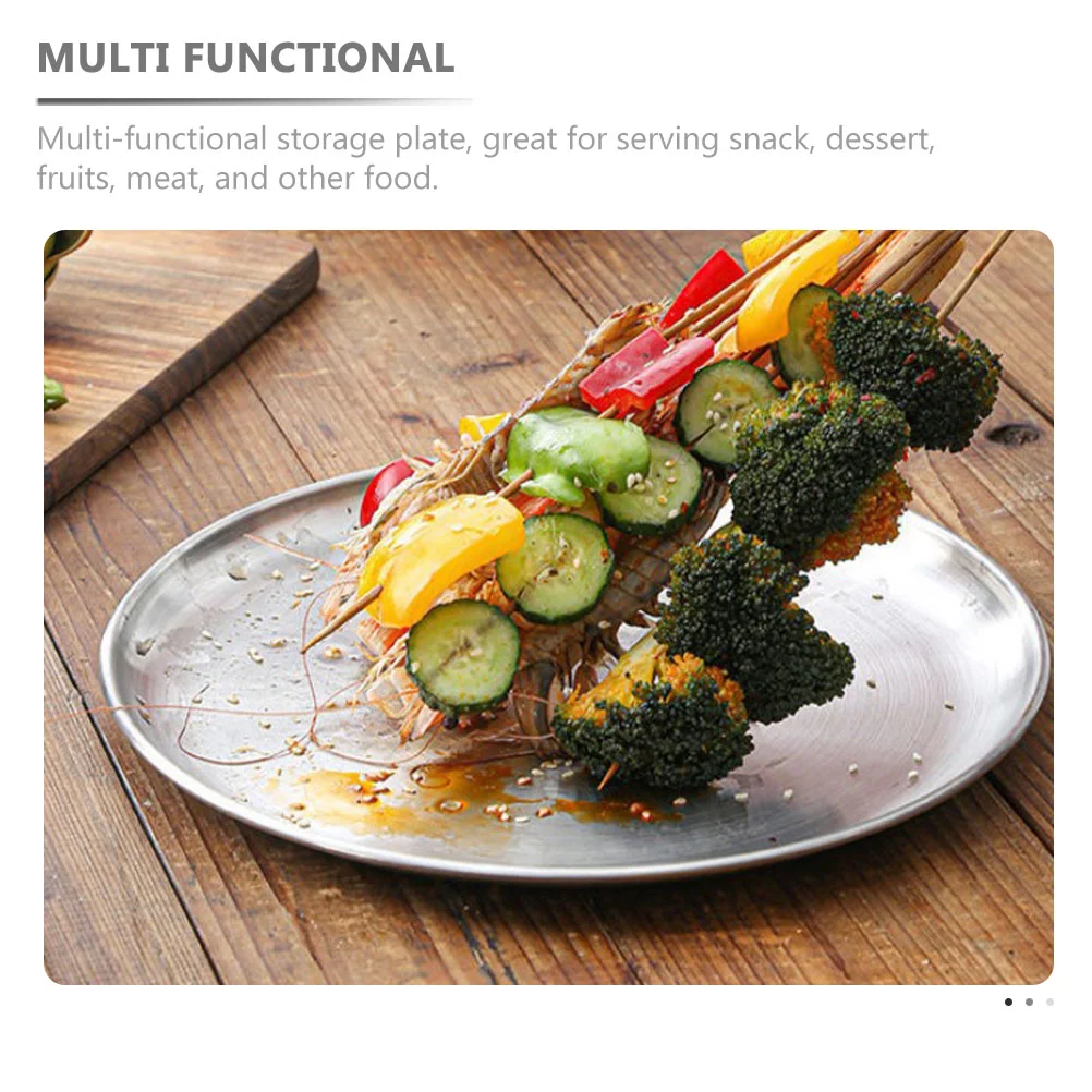 2 шт. тарелка из нержавеющей стали кухонный гаджет блюдо для закусок поднос еды
