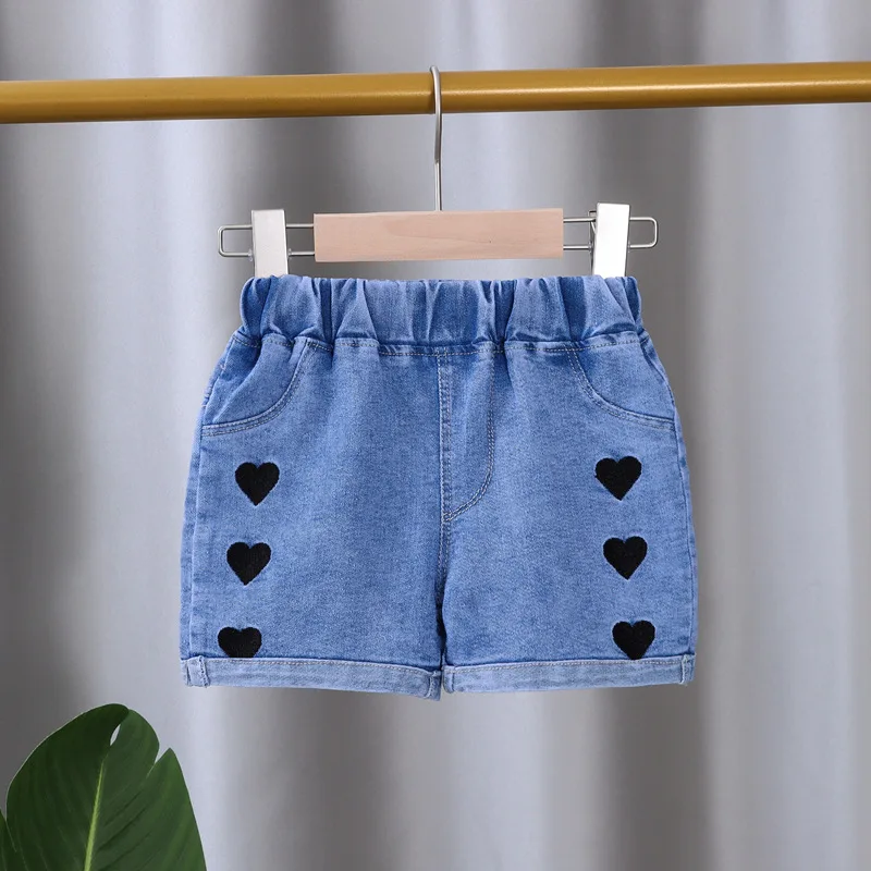 Girls' Denim Shorts Summer Fashion Children's Jeans Girls' Pants Thin Section Children's Baby Stretch Outer Wear enlarge