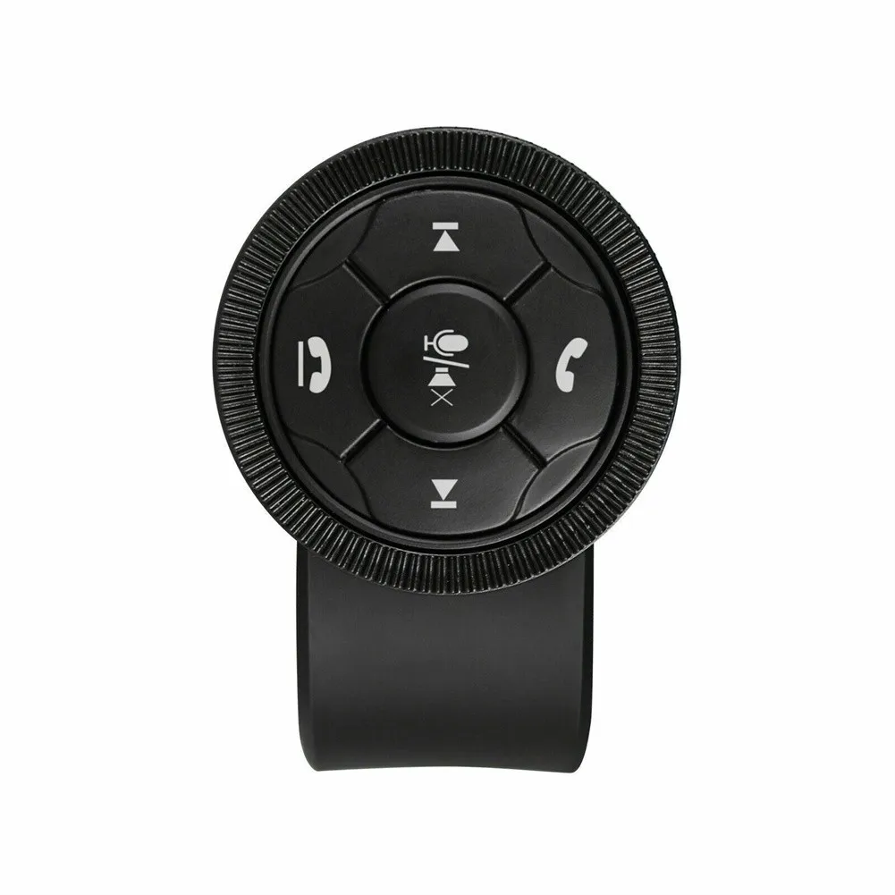 7 Keys Wireless Car Steering Wheel Control Button For Car Radio GPS Navigation Multifunction Black Round Remote Controller joying wireless button remote control multi functional car steering wheel controller universal for android car radio stereo gps