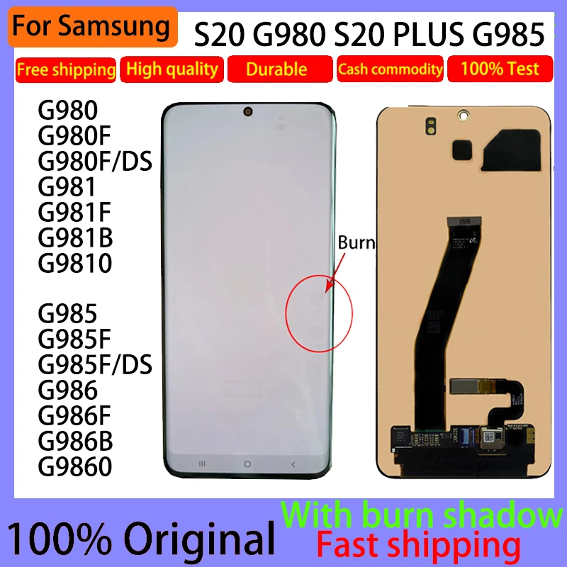 6 2 &quotОригинальный ЖК-дисплей для Samsung Galaxy S20 G980 G980F G980F/DS дисплей + рамка