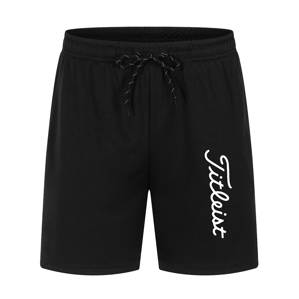 Pantalones cortos deportivos de malla para hombre, cómodos, transpirables, de secado rápido, informales, con estampado de Golf, Verano