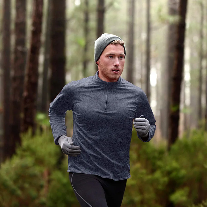 

Men Long Sleeve Quick Dry Sports Running Pullover