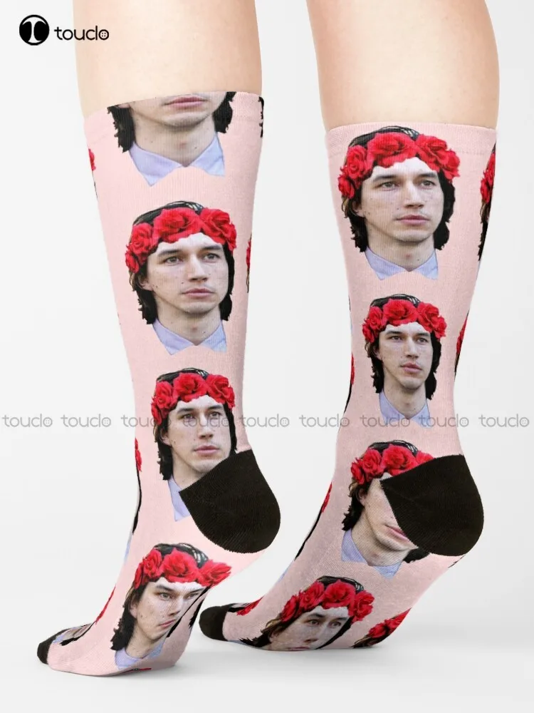

Adam Driver Flower Crown Socks Cute Socks For Women Comfortable Best Girls Sports Cute Pattern Funny Autumn Best Cartoon Gift