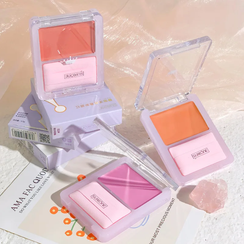 Мусс для макияжа корейские румяна матовая пудра сгибаемые одиночные яркие