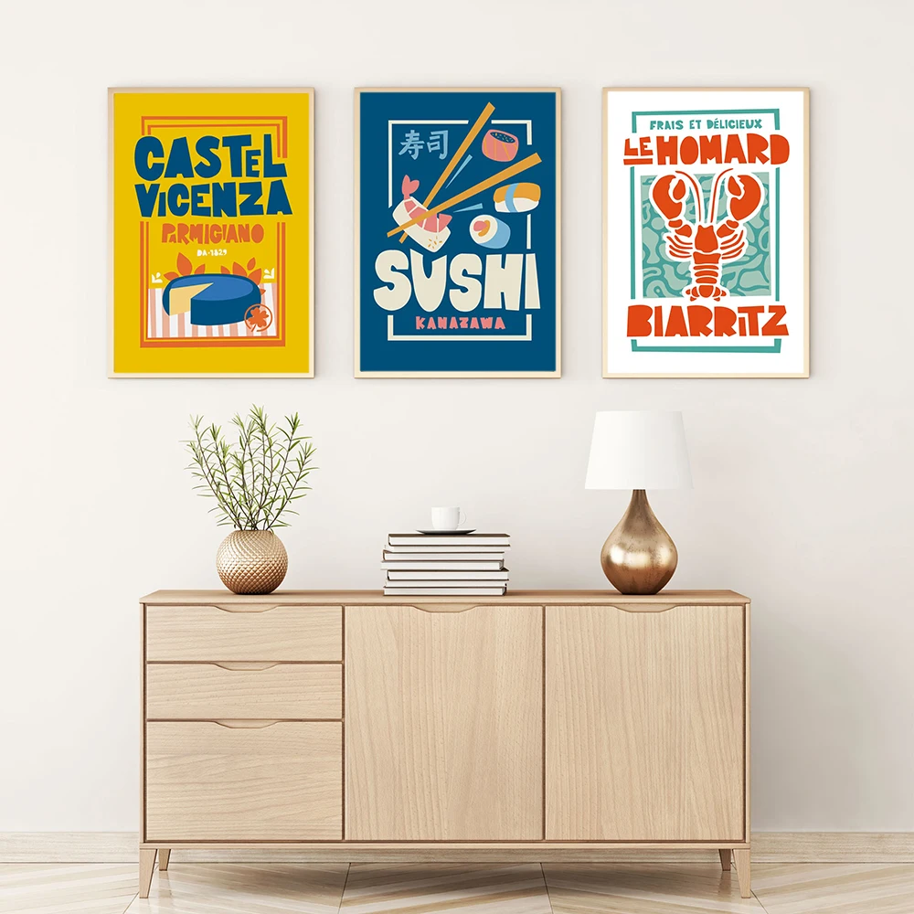 Рисунок 3 - Лобстеры, рамен, настенные плакаты,