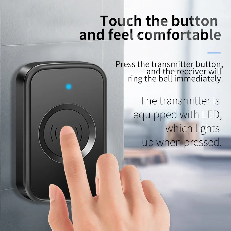 Набор беспроводных дверных звонков CACAZI для умного дома водонепроницаемая умная