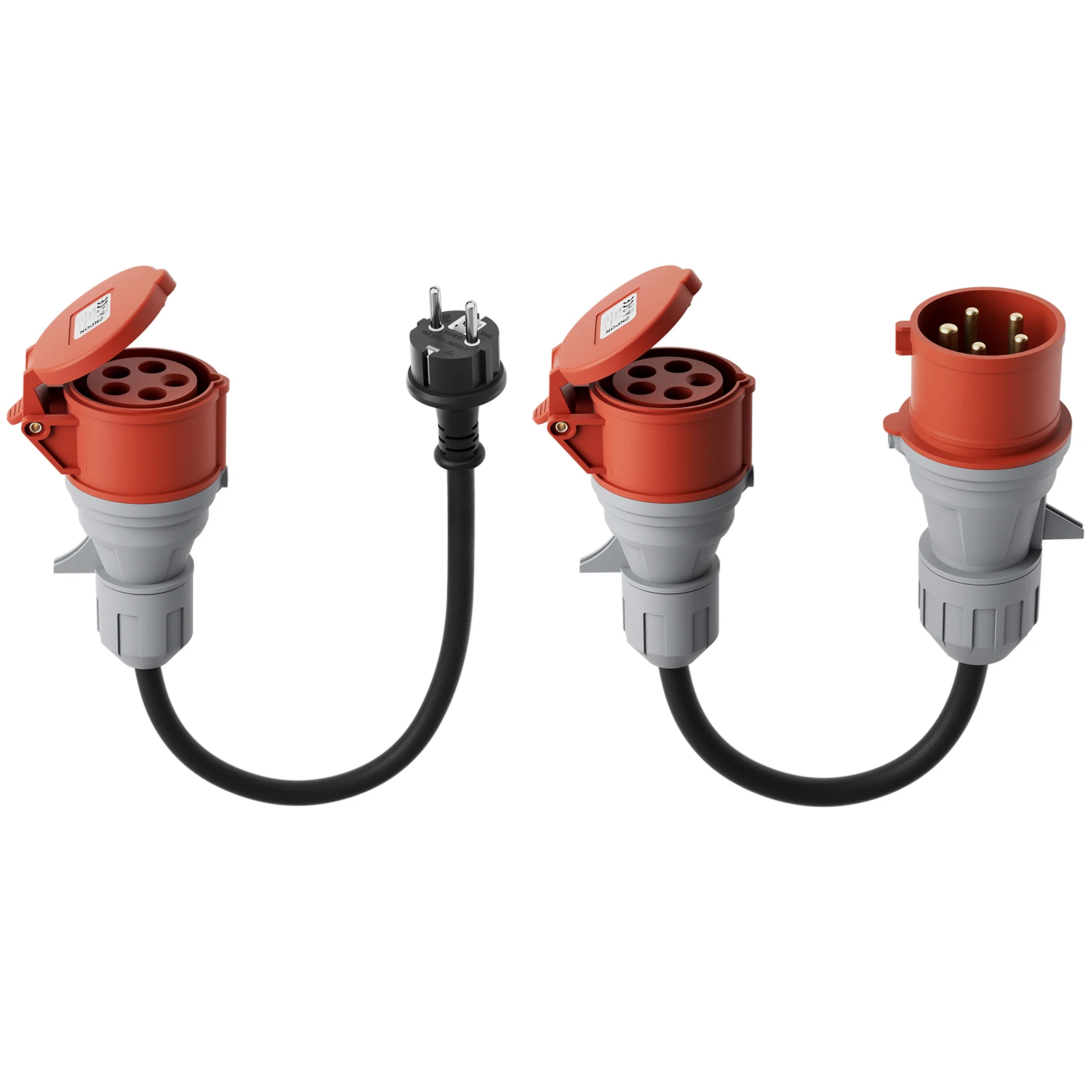 Адаптер dé CEE комбинированный 5-полюсный сильноточный адаптер с разъемом Schuko на