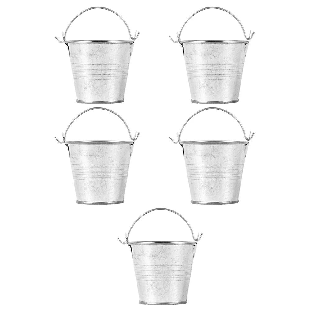 

Bucket Metal Mini Buckets Flower Pot Vase Pails Planter Stainless Steel Candy Pail Iron Partytin Basket Galvanized Tiny Small