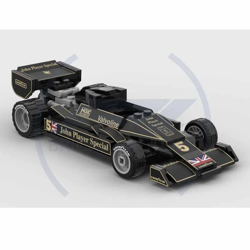 MOC- 206702 Строительный блок F1 раллийный автомобиль цветок 78 мини-гоночная модель 168