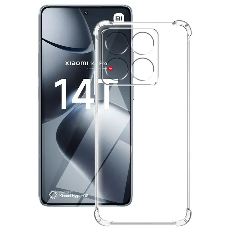 Чехол для Xiaomi 14T pro прозрачная оболочка мягкий силиконовый чехол телефона Xiomi 14Tpro