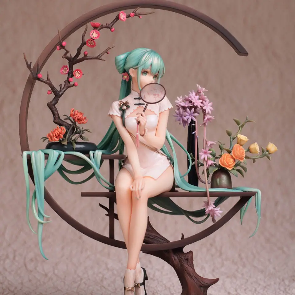 

Anime Cartoon Figure Miku Ver Chinese Cheongsam Style 1/7 PVC Action Figurine Model Doll Kids Gift Desktop Decoration Toy