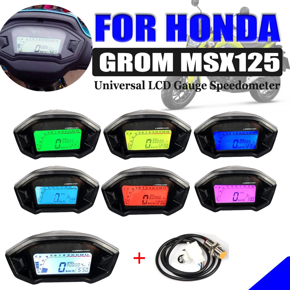 

For Honda Grom MSX 125 MSX125 Motorcycle LCD Gauge Digital Indicator Speedometer waterproof Odometer Velocimetro meter