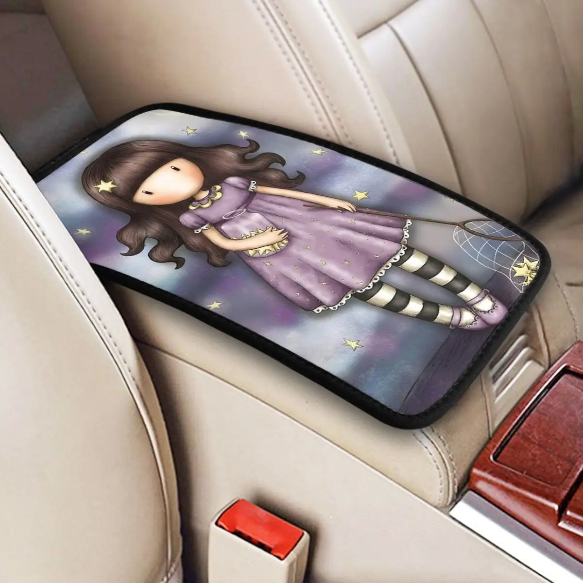 

Gorjuss Gymnastics Design Car Accessories Car Handrail Box Cushion Custom Print Non-slip Car Armrest Cover