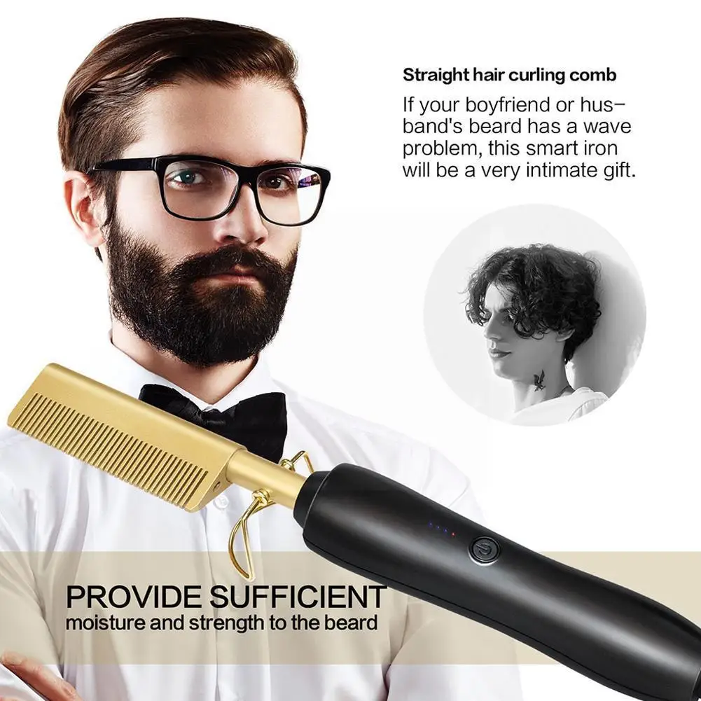 

Hair Straightener Electric Straightening Comb Hot Heating Hair Hair Comb Corrugation Iron Comb Straight Styler Curling Curl N6q0