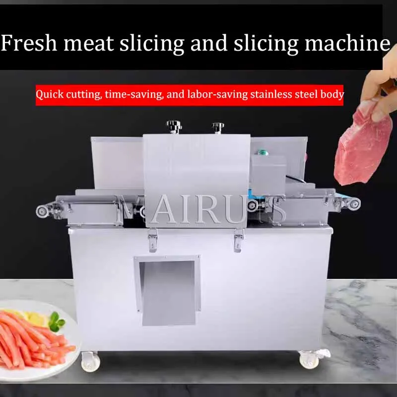 

Измельчитель для Свежего Замороженного мяса, измельченная машина для резки кусочков, большая коммерческая машина для резки Mate Strip для резки больших кусочков мяса
