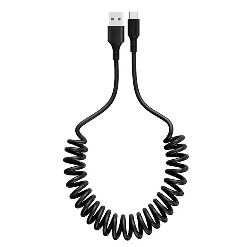 

USB C зарядный кабель, регулируемый спиральный зарядный кабель, Выдвижной зарядный кабель для планшетов