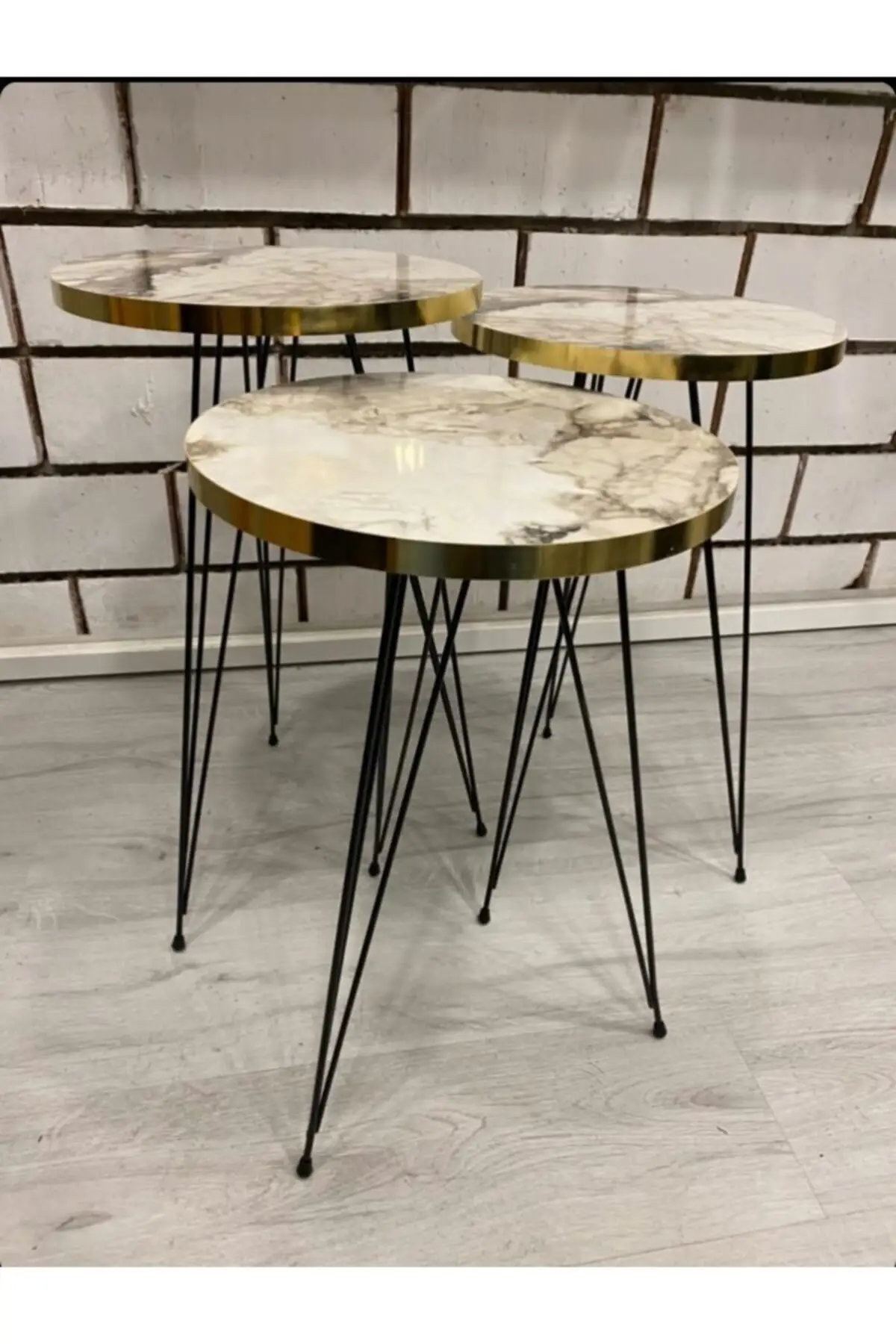 Muebles de mesa de centro Zigon con patas de alambre