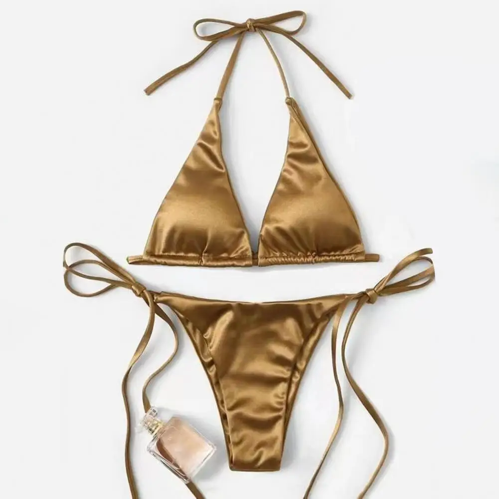 2 шт. женский купальник с треугольными лямками на шее