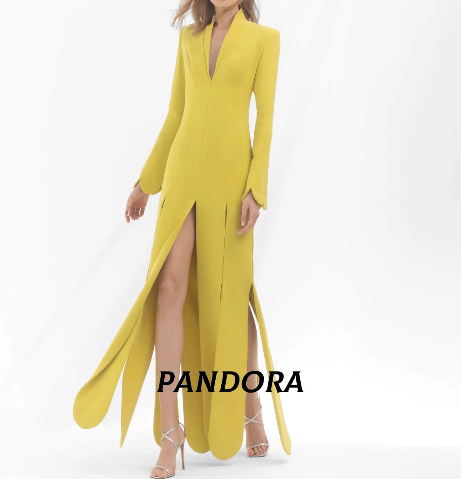 Платье Pandora с v-образным вырезом и кисточками Haute Couture вечернее платье