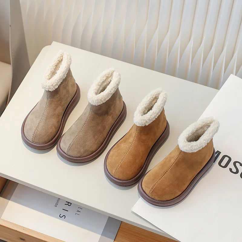 Детские зимние ботинки из хлопка