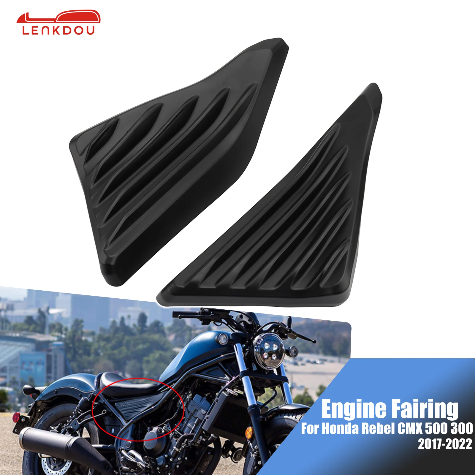 

Black Side Frame Cover Panel Engine Fairing For Honda Rebel CMX500 CMX300 2017-2022 2021 Motorcycle Accessories CMX 500 CMX 300