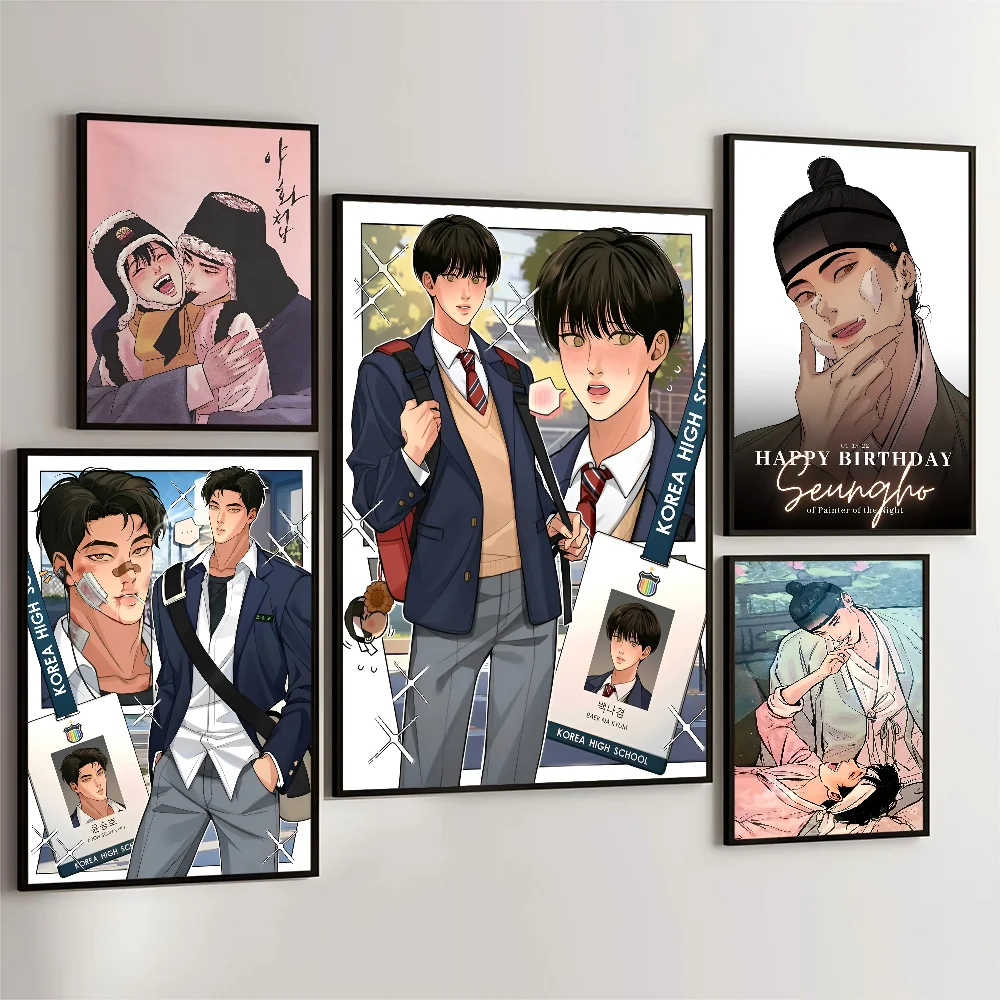 P-Pintor N-Nocturno аниме DIY липкий плакат водостойкая бумажная наклейка кофейня бар