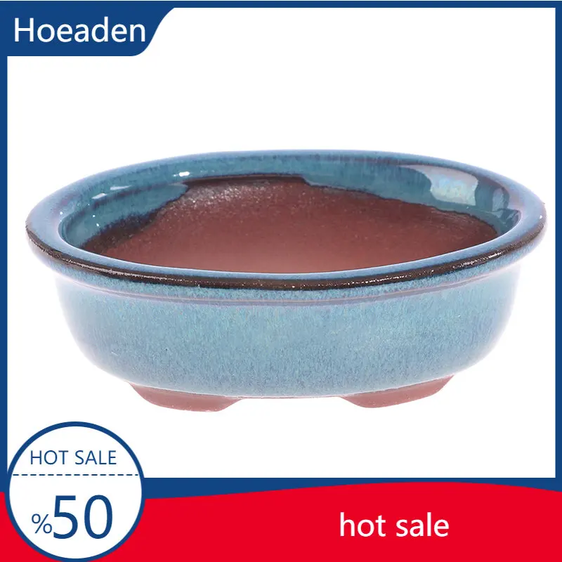 

9.7*6.6*3.2cm New Bonsai Pots Breathable Stoneware Bonsai Pots With Holes