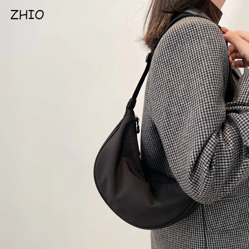 

Casual Nylon Hobos Crossbody Bag for Women Designer Shoulder Bags Large Capacity Tote Lady Travel Shopper Bag Female Purses 2023