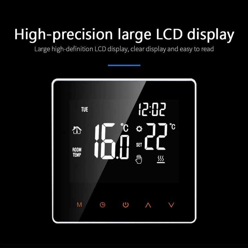 

LCD Touch Screen Warm Floor Heating Room Thermostat Electric Floor Heating Water/Gas Boiler Temperature Remote Controller Switch