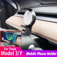 for tesla model 3 model y car mobile phone holder phone mount screen stand bracket accessories interior decoration trim refit