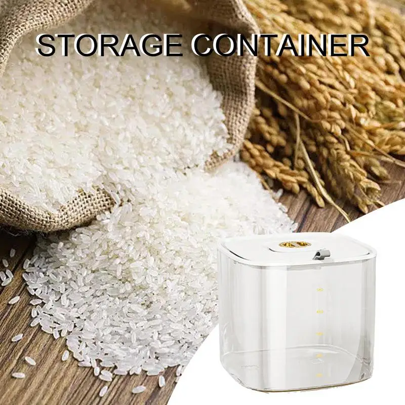 

Rice Container Grain Rice Storage Bin Kitchen Storage Container Portable Rice Dispenser Dry Food Storage Tank For Countertop
