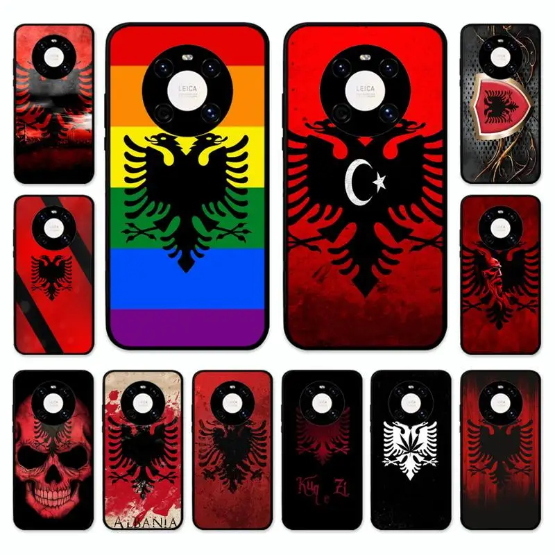 

Retro Al Albania Flag Eagle Phone Case for Huawei Mate 20 10 9 40 30 lite pro X Nova 2 3i 7se funda