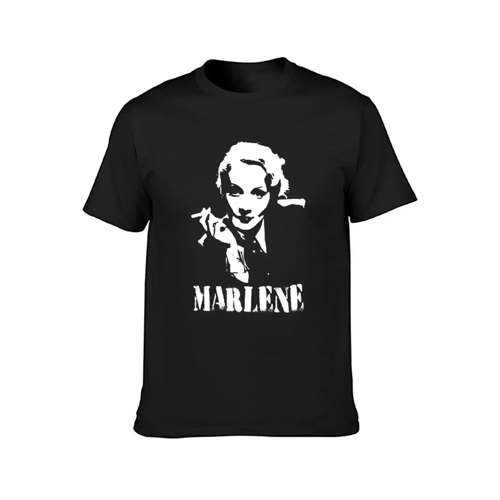 Забавный подарок Marlene красивый Дитриха Мужская футболка топы черная летняя