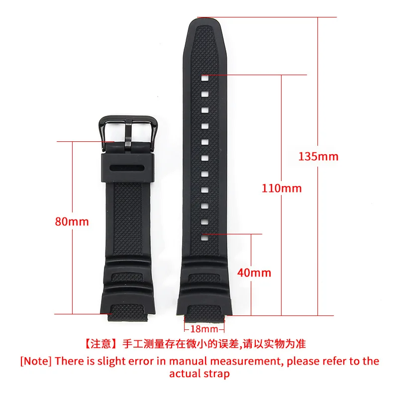Фото Для Casio AE-1000 W-218H/S210/800H/216/210/200 AQ-S800 AEQ-110 SGW-300 F-108 MRW-200H/S300 18 мм ремешок для часов браслет браслет №2