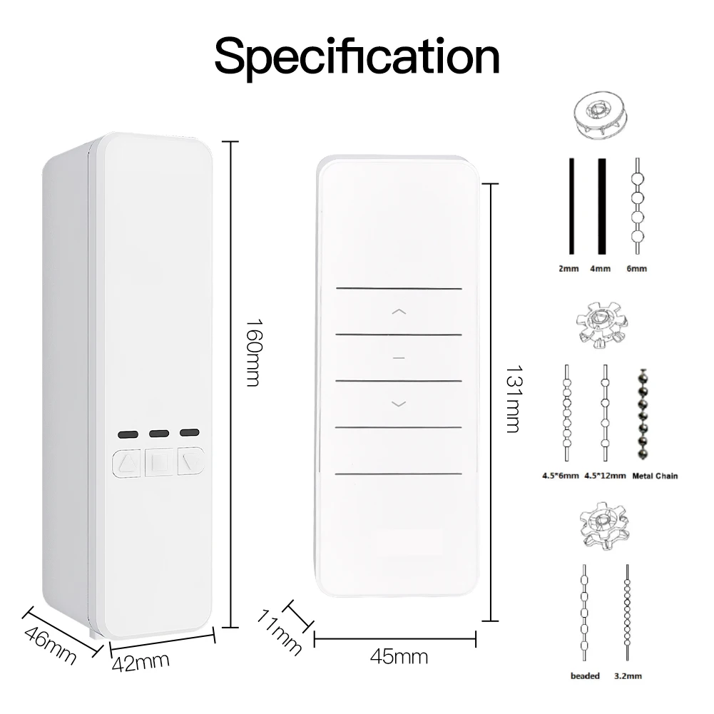 Moeshouse Tuya WiFi Smart Motor Electric цепные роликовые шторы Shade Shutter Drive RF Remote Kit Life App через