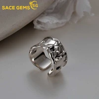 sace gems vintage s925 sterling silver lava ring for women minimalist thai silver opening index finger ring for valentine day