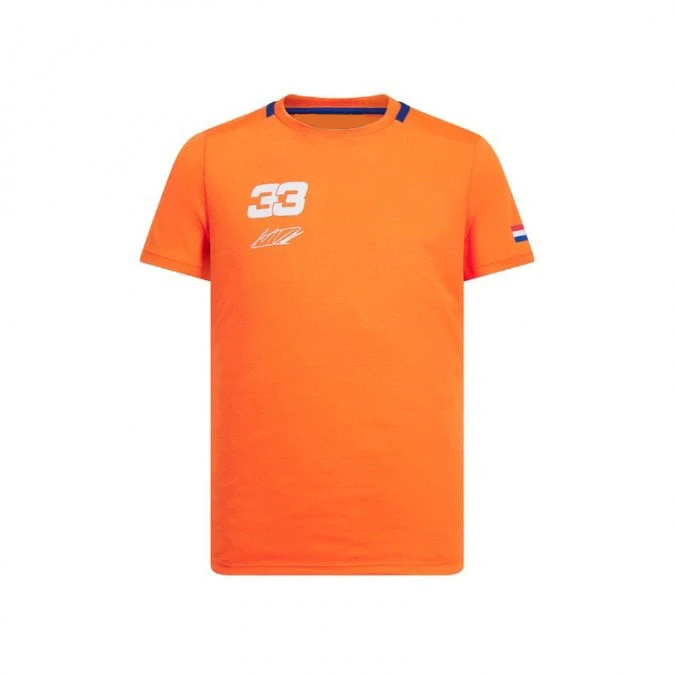 

F1 Red Color Bull Racing T-shirt 2022 Formula One Motorsport Team Jersey Short Sleeve Clothing Orange Summer