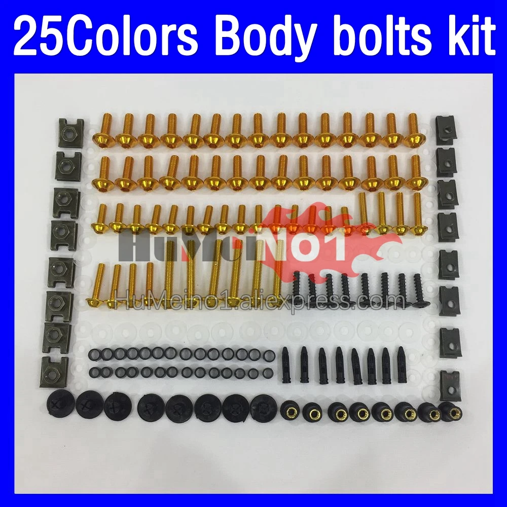 

268ps Fairing bolts full screw kit For KAWASAKI NINJA ZX-636 ZX-6R ZX 6R 6 R CC ZX636 ZX6R 98 99 1998 1999 Body bolt screws Nuts