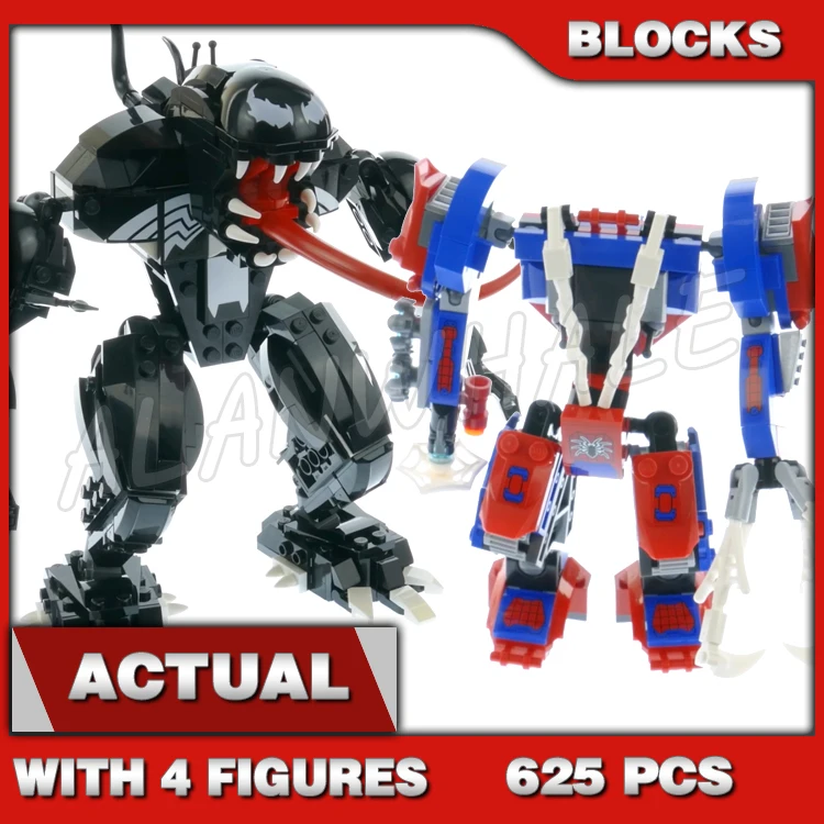 625 шт. Super Fighter Revenger Spider Mech Battle Posable Joints Robots 11188 Набор строительных блоков